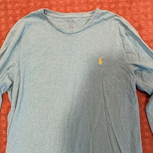 Polo by Ralph Lauren Men's Teal Long Sleeve Tee